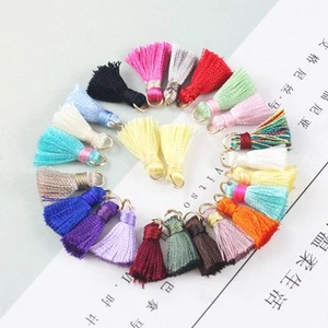 20pcs Multicolored Mini Tassels DIY Accessories Tassel Charms With Rings For - Picture 1 of 12