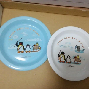 Pingu Misdo Novelty Plate Set 21cm from japan - Picture 1 of 3