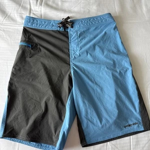 Pantalones Cortos de Tablero Patagonia Para Hombre Elastizados Wavefarer Azul Gris Talla 30 - Imagen 1 de 11