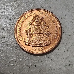 THE BAHAMAS 🇧🇸 ONE (1) CENT COIN 1992 - Picture 1 of 2