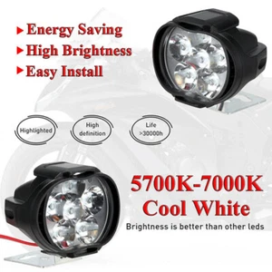 Waterproof High Brightness 6 LED Headlights With Switch For Motorcycles - Picture 1 of 6