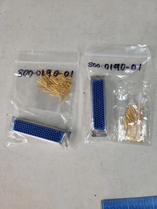 (2 NEW) DD104M1000S High Density D-Sub Connector 104M CRIMP GF SS w/Pins - Picture 1 of 4