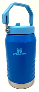 Jarra de paja abatible clásica al vacío Stanley azul con mango - 64 onzas - Imagen 1 de 7