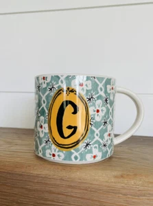 Anthropologie Jo Quote Monogram Mug Letter G Coffee Tea Cup New Alphabet - Picture 1 of 6