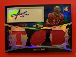 2010 TOPPS TRIPLE THREADS ARRELIOUS BENN  AUTO JERSEY #'D 18/99. NICE CARD. - Picture 1 of 3