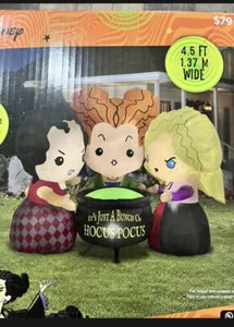 Gemmy 4.5’ Hocus Pocus Sanderson Sisters Lighted Halloween Airblown Inflatable - Picture 1 of 3