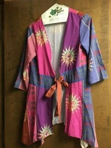 A-Linie Baumwolle/Poly V-Ausschnitt Top - Violett Größe Large/Medium? - Neu ohne Etikett - siehe Beschreibung - Bild 1 von 1