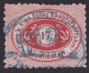 Sociedad de navegación a vapor del Danubio Mi.Nr. 1 B Sellado Hallazgo BPP (1720) - Imagen 1 de 3