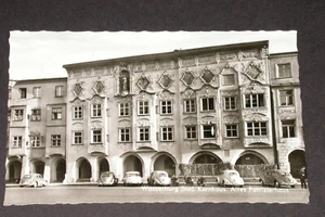 113) Ansichtskarte Wasserburg am Inn Obb Kernhaus Altes Patrizierhaus 5 VW Käfer - Picture 1 of 2