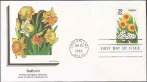 NARZISSEN GARTENBLUME 1993 FLEETWOOD GÜTESIEGEL FDC SEHR GUTER ZUSTAND NICHT ADRESSIERT - Bild 1 von 2