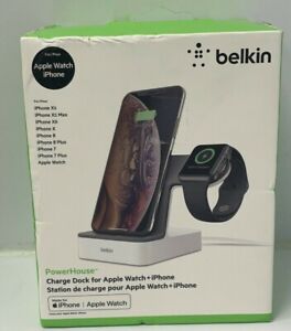 Mint Belkin PowerHouse Charge Dock For Apple Watch + Iphone Station 4920F6