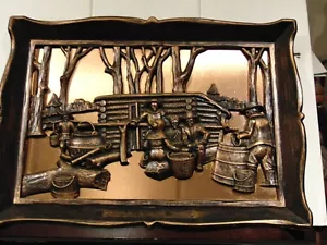 Vintage Coppercraft Copper Wall Plaque Maple Sugar Time - Foto 1 di 6
