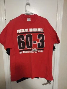 Vintage RARE nebraska Cornhuskers Graphic Shirt Sz XL Hanes Heavyweight 90s - Picture 1 of 4