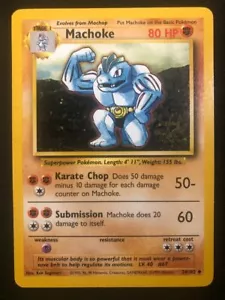 Pokemon 34/102 Machoke Base Set Unlimited NM - Picture 1 of 2
