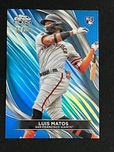 2024 Topps CHROME BLACK LUIS MATOS BLUE REFRACTOR 51/75 GIANTS RC #44 - Picture 1 of 2
