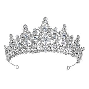 5.6cm Tall Quality CZ Crystal Wedding Bridal Queen Princess Prom Tiara Crown
