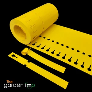 100 etiquetas amarillas para plantas con bloqueo de bucle etiquetas de identificación de autoatar industrial para automóvil jardín - Imagen 1 de 3