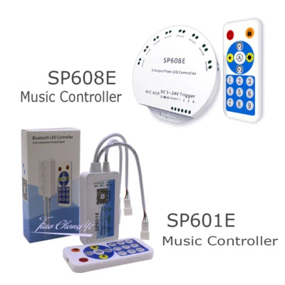 SP608E SP601E 2/8 Output Bluetooth  Music Controller for WS2811 WS2812 LED Strip - Image 1 of 4