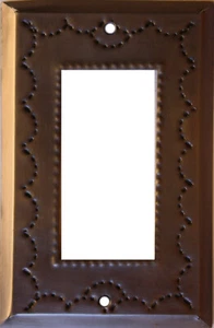 Einzelne Decora mexikanische handgefertigte gelochte antike Zinn Schalterplatte - Bild 1 von 1