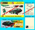 Corgi Toys 268 The Green Hornet Instruction Leaflet and Posters Advert Shop Sign