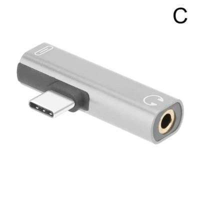 2IN1 USB C Type-C to 3.5mm Jack AUX Earphone Audio Charger Converter Adapter - Image 1 of 4