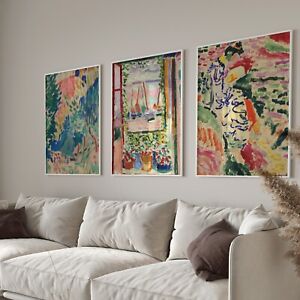 Henri Matisse Poster Set,  Wandbilder, 3er Premium DIN A3, Ohne Rahmen,