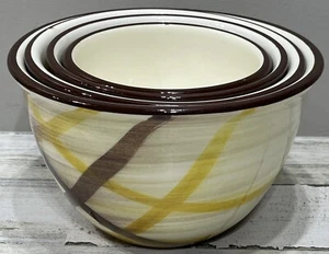 Vintage Vernon ware Made USA Authentic Nesting Mixing Bowls Set 4 Organdie Style - Picture 1 of 12