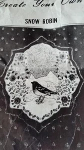 Vintage SNOW ROBIN Stickpackung ~ 1979 ~ Create Your Own, INC - Bild 1 von 3