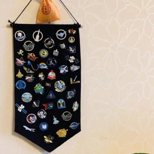 Canvas Pin Badge Holder Hanging Decor Brooch Display Jewelry Display Hanger - Picture 1 of 11
