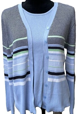 Cárdigan suéter vintage Sag Harbor 2fer talla M mediano Foto 1 de 4