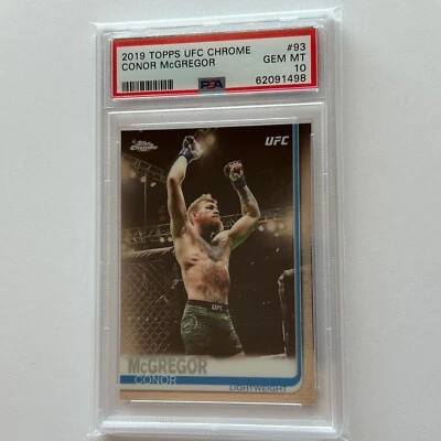 Conor McGregor 2019 Topps Chrome UFC Base Card #93 PSA 10 GEM MINT - Image 1 of 2