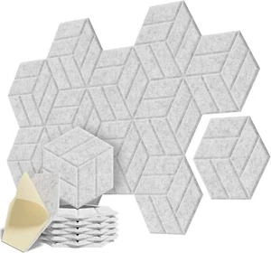 12 Pack Sound Proof Foam Panels, 12"X 12"X 0.4",Acoustic Panels Self-Adhesive - Picture 1 of 12
