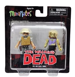 MINI FIGURA TOTALMENTE NUEVA THE WALKING DEAD DALE & MUJER ZOMBIE MINIMATES - Imagen 1 de 1