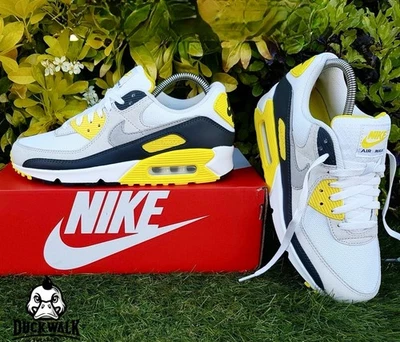 Nike Air Max 90 Shoes White Black Lighting Yellow DM0029-111 Mens Multi Size NEW - Image 1 of 4