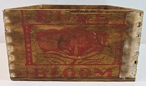 Antique Full Bloom Tobacco Plug Wood Box L. ASH Virginia General Store 1920s - Picture 1 of 6