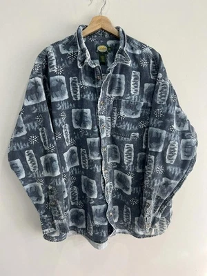 Vtg Cabela Button Up Shirt Animal Moose Print Thrashed 3XL - Image 1 of 4