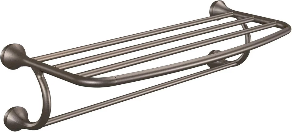 MOEN Eva 10" D x 7" H x 26" Toallero de Baño Estante en Bronce Frotado con Aceite Foto 1 de 1