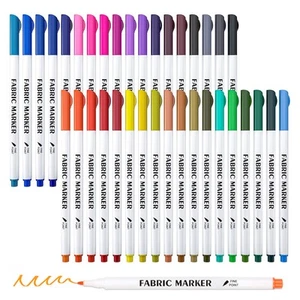 Fabric Markers, Lelix 36 Colors Permanent Fabric Pens for Writing Painting on... - Picture 1 of 7