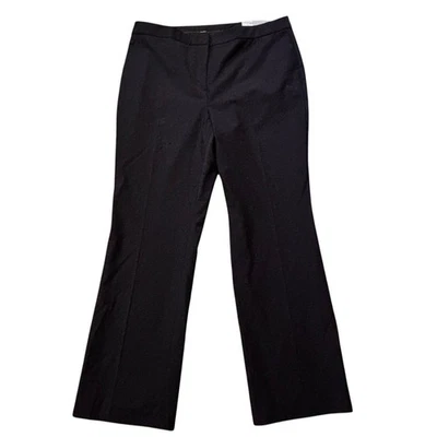 Talbots Barely Boot Lightweight Wool Dress Pants High Rise Navy Blue Stretch 16 - Image 1 of 4