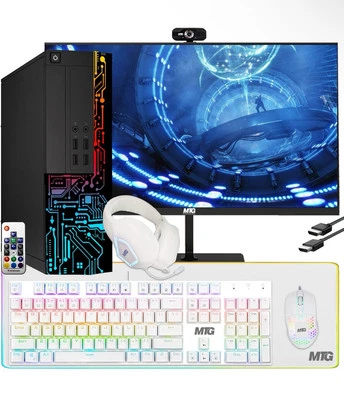 TechMagnet Computer Desktop PC,  New MTG 22 Inch Monitor, Gaming Kit with Webcam - Image 1 of 4