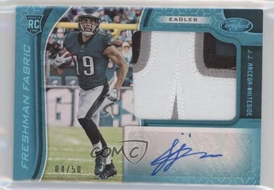 2019 Certified Mirror Teal /50 JJ Arcega-Whiteside #224 Rookie Auto RC - Image 1 of 2