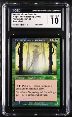NEMATA, GROVE GUARDIAN Planeshift Foil Rare CGC 10 MTG EDH [Nostalgium] - Image 1 of 2