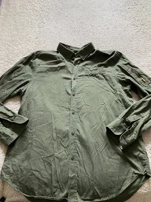 Camisa Five Four de Poggy Theman para hombre manga larga con botones verde talla L Foto 1 de 4