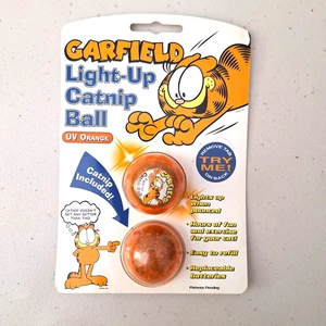 Vintage PAWS Garfield beleuchteter Katzenminze Ball orange Katzenspielzeug - Bild 1 von 10
