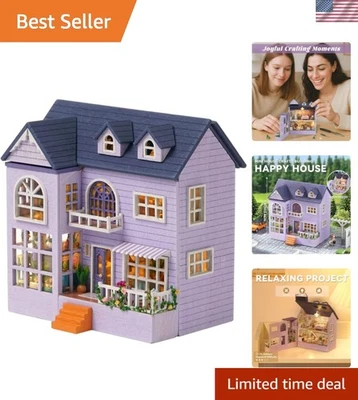 Компактный миниатюрный кукольный домик 3,9 дюйма сделай сам — полный набор для творческой комнаты для подростков - Изображение 1 из 4