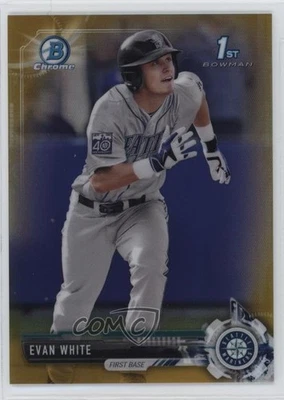 2017 Bowman Draft Chrome Gold Refractor /50 Evan White #BDC-178 - Image 1 of 2