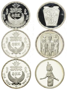 EGYPT , SET 3 X 5 POUNDS 1993 THE TREASURE COLLECTION ( M5-4 ) , RARE - Picture 1 of 1