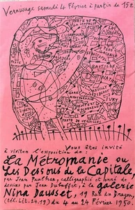 DUBUFFET JEAN LA METROMANIE VERNISSAGE 4 FEVRIER 1950 - Bild 1 von 2