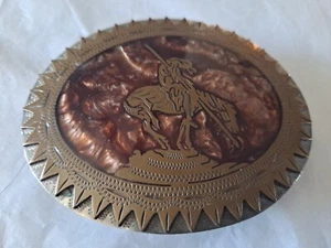 Johnson & Held Hand Made End Of Trail Buckle, Denver Colorado - Picture 1 of 3