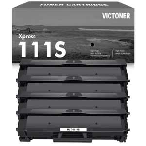 4PK Black MLT-D111S Toner Compatible For Samsung SL-M2024W SL-M2070F SL-M2071FW - Picture 1 of 1